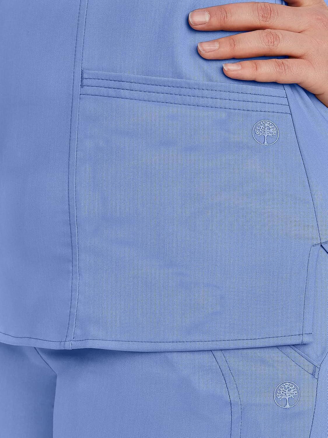 imageHealing Hands Scrubs for Women Mock Wrap Neck Top 2 Pocket Purple Label Womens Scrub Top 2172 JordanCeil