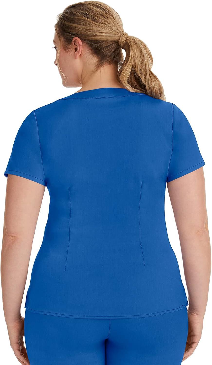 imageHealing Hands Scrubs for Women Mock Wrap Neck Top 2 Pocket Purple Label Womens Scrub Top 2172 JordanRoyal