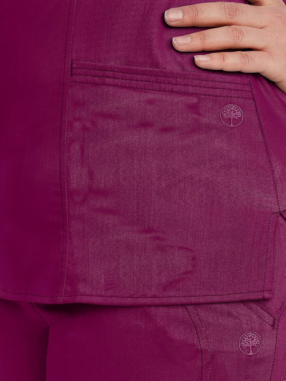 imageHealing Hands Scrubs for Women Mock Wrap Neck Top 2 Pocket Purple Label Womens Scrub Top 2172 JordanWine