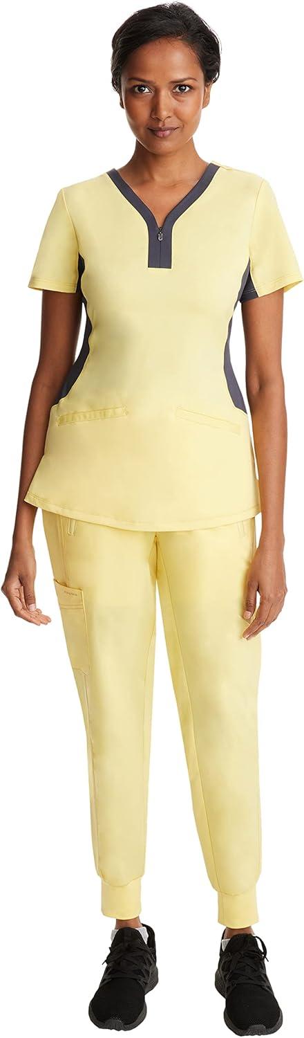 imageHealing Hands Womens Scrub Jogger Pant Tara with 6 Pockets Durable 2Way Stretch and Easy Care Fabric  9233Canary