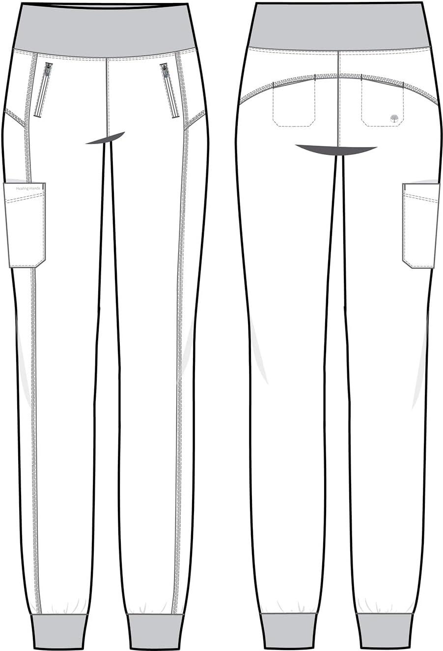 imageHealing Hands Womens Scrub Jogger Pant Tara with 6 Pockets Durable 2Way Stretch and Easy Care Fabric  9233Caribbean