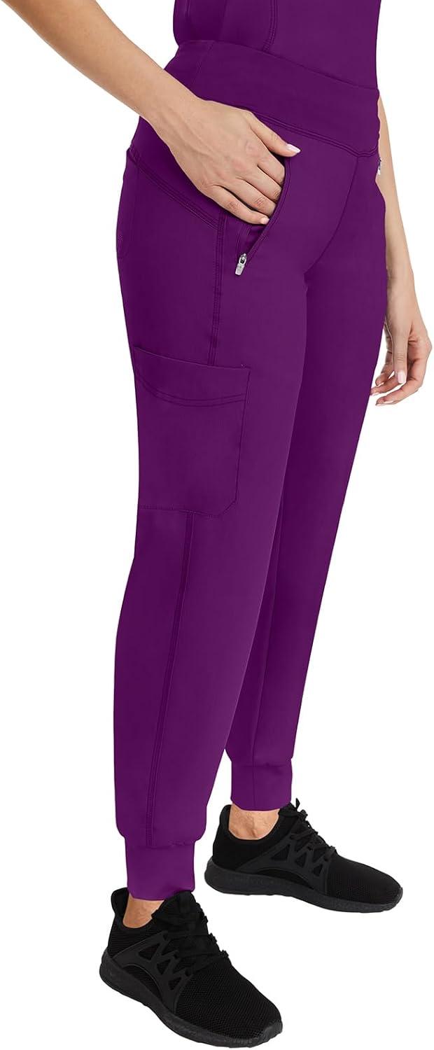 imageHealing Hands Womens Scrub Jogger Pant Tara with 6 Pockets Durable 2Way Stretch and Easy Care Fabric  9233Eggplant