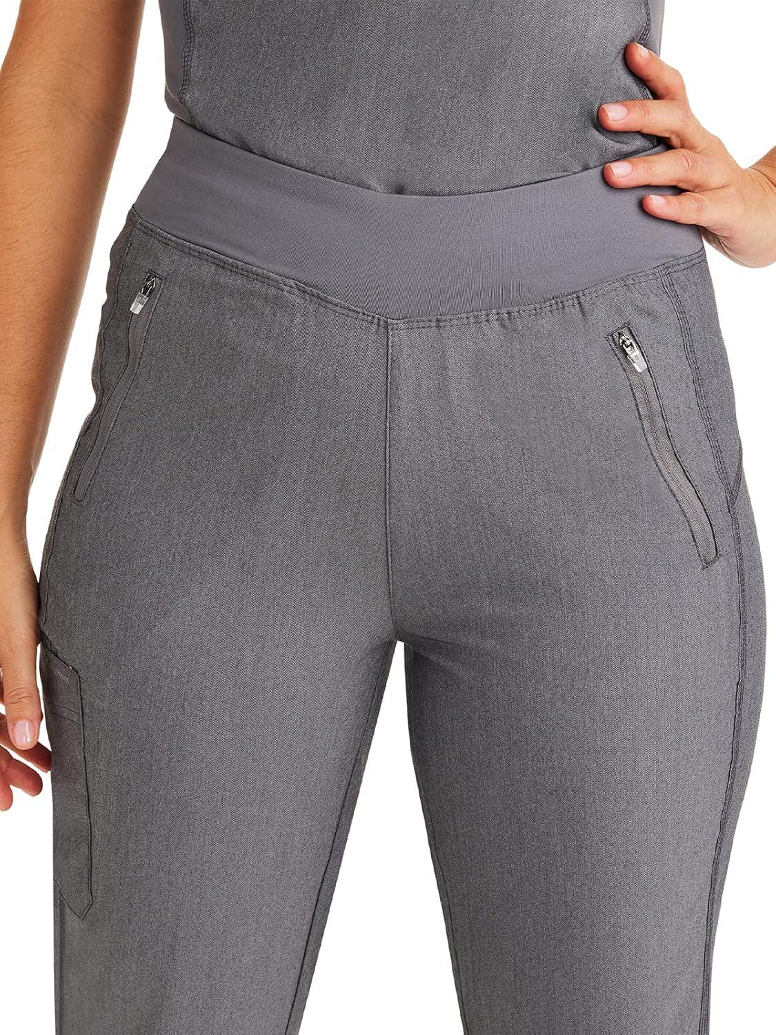 imageHealing Hands Womens Scrub Jogger Pant Tara with 6 Pockets Durable 2Way Stretch and Easy Care Fabric  9233Heather Grey