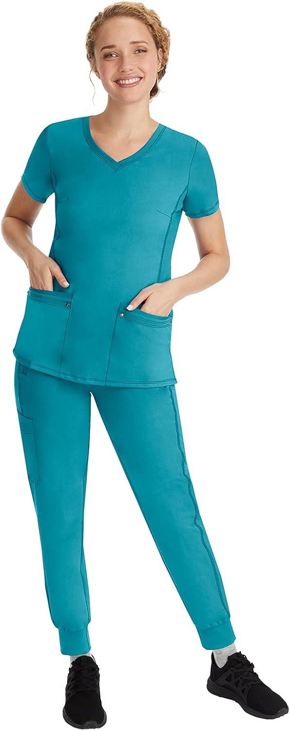 imageHealing Hands Womens Scrub Jogger Pant Tara with 6 Pockets Durable 2Way Stretch and Easy Care Fabric  9233Teal