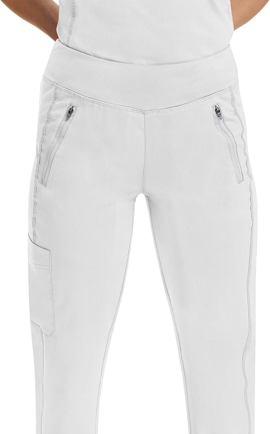 imageHealing Hands Womens Scrub Jogger Pant Tara with 6 Pockets Durable 2Way Stretch and Easy Care Fabric  9233White