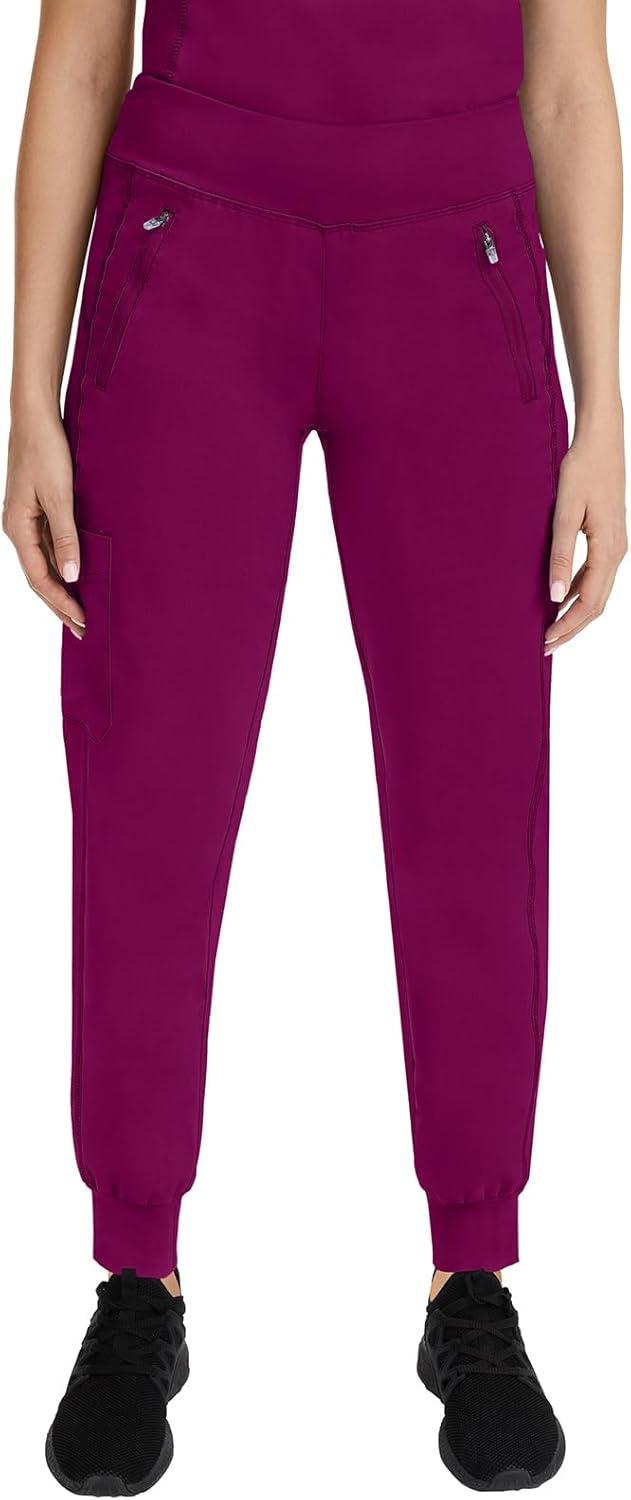 imageHealing Hands Womens Scrub Jogger Pant Tara with 6 Pockets Durable 2Way Stretch and Easy Care Fabric  9233Wine