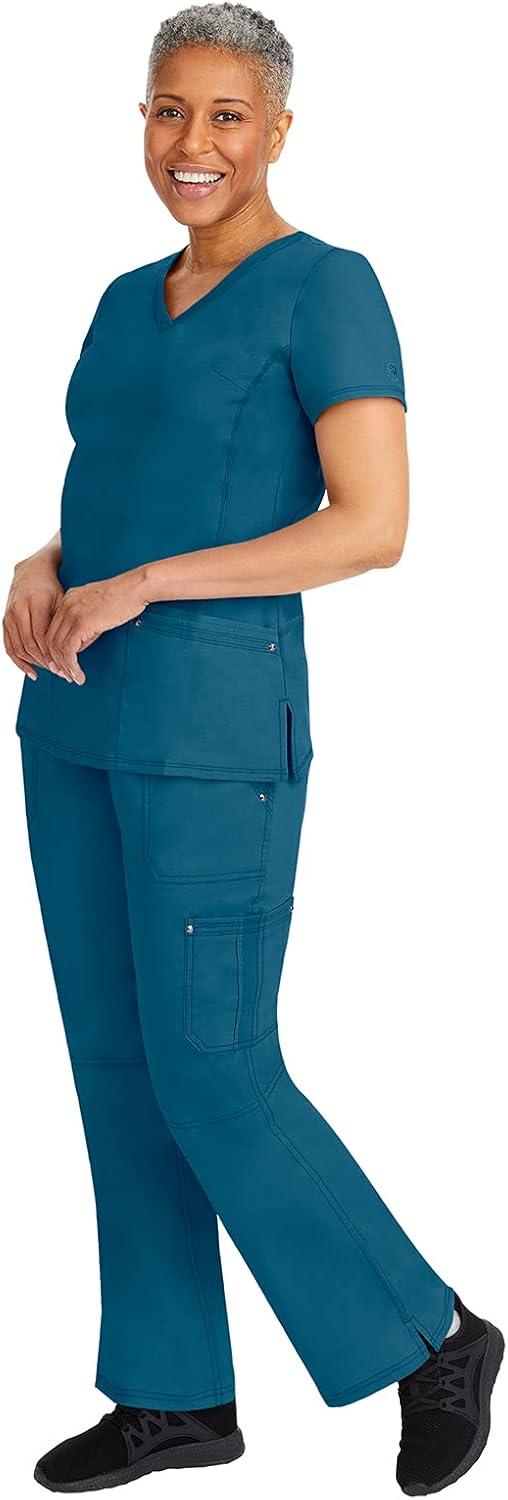 imageHealing Hands Womens Scrub Pant Tori Cargo Bottoms with 5 Pockets and 2Way Stretch Fabric 9133Caribbean