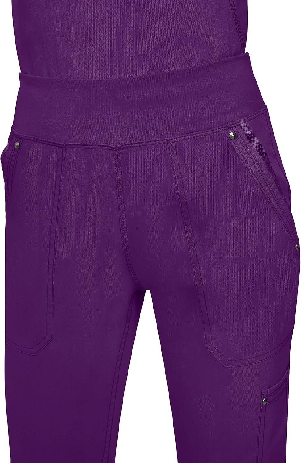 imageHealing Hands Womens Scrub Pant Tori Cargo Bottoms with 5 Pockets and 2Way Stretch Fabric 9133Eggplant