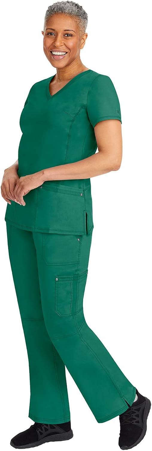 imageHealing Hands Womens Scrub Pant Tori Cargo Bottoms with 5 Pockets and 2Way Stretch Fabric 9133Hunter