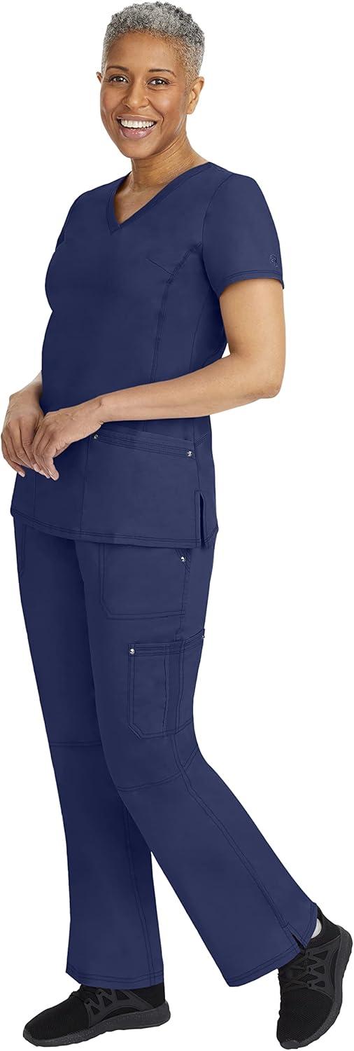 imageHealing Hands Womens Scrub Pant Tori Cargo Bottoms with 5 Pockets and 2Way Stretch Fabric 9133Navy