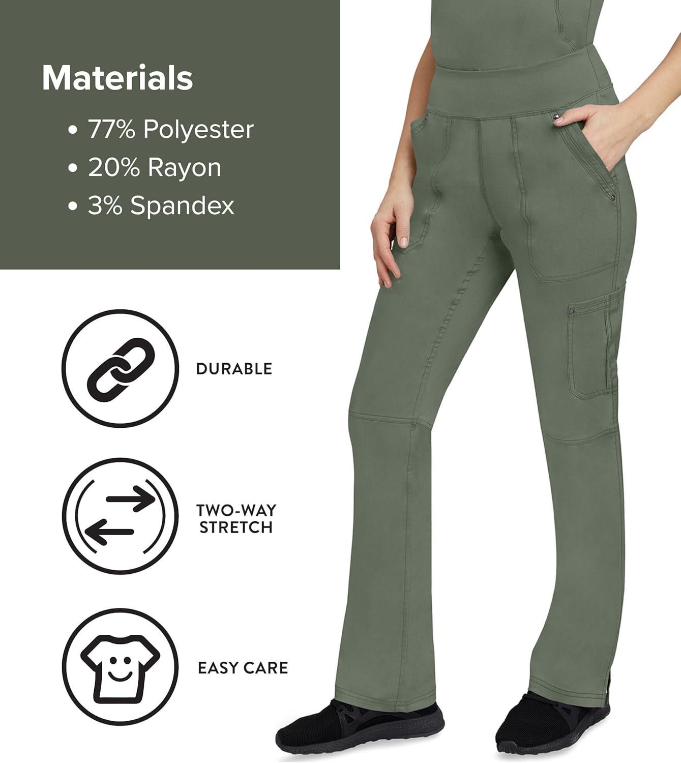 imageHealing Hands Womens Scrub Pant Tori Cargo Bottoms with 5 Pockets and 2Way Stretch Fabric 9133Olive