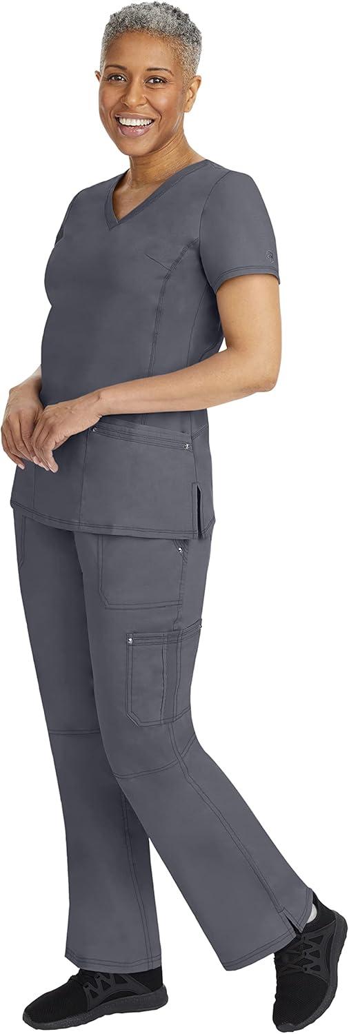 imageHealing Hands Womens Scrub Pant Tori Cargo Bottoms with 5 Pockets and 2Way Stretch Fabric 9133Pewter