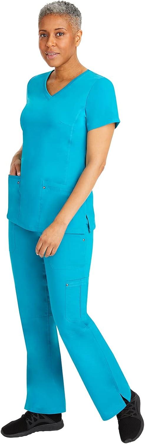 imageHealing Hands Womens Scrub Pant Tori Cargo Bottoms with 5 Pockets and 2Way Stretch Fabric 9133Teal
