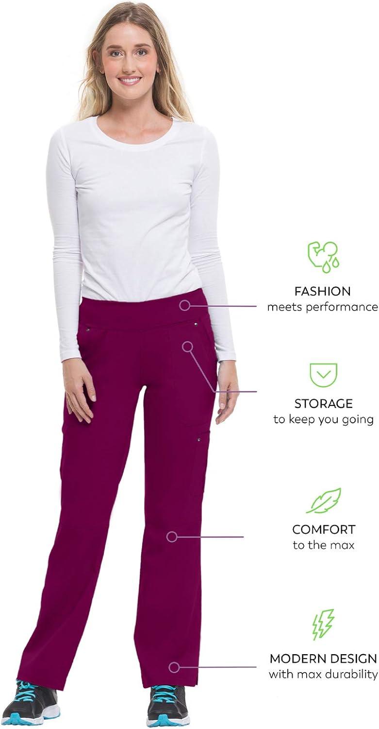 imageHealing Hands Womens Scrub Pant Tori Cargo Bottoms with 5 Pockets and 2Way Stretch Fabric 9133Wine