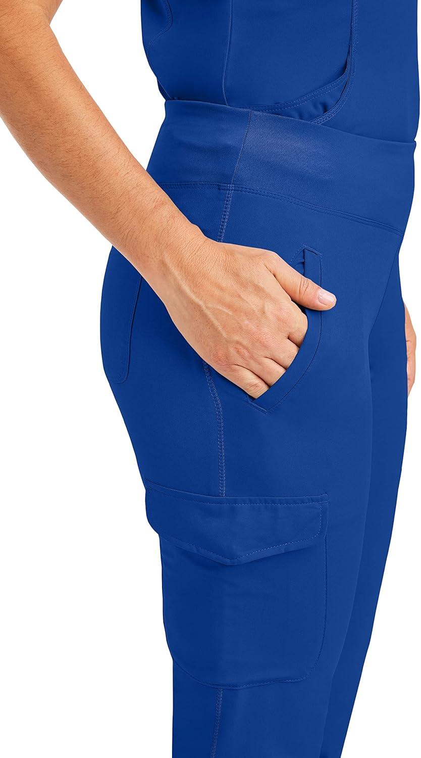 imageHealing Hands Womens Yoga Scrubs Pant 6 Pocket HH360 9155 Naomi Athleisure Scrub Yoga Pant for WomenGalaxy Blue