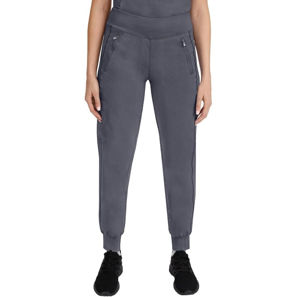imageHealing Hands Womens Scrub Jogger Pant Tara with 6 Pockets Durable 2Way Stretch and Easy Care Fabric  9233Pewter