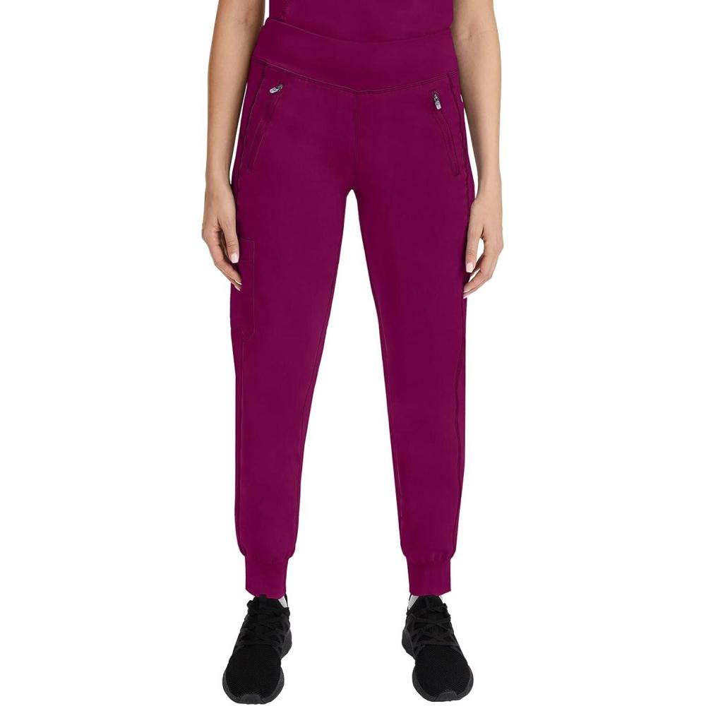 imageHealing Hands Womens Scrub Jogger Pant Tara with 6 Pockets Durable 2Way Stretch and Easy Care Fabric  9233Wine