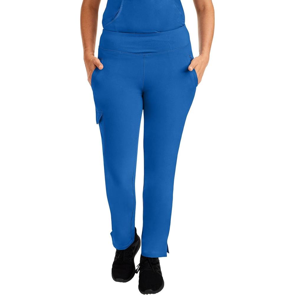 imageHealing Hands Womens Yoga Scrubs Pant 6 Pocket HH360 9155 Naomi Athleisure Scrub Yoga Pant for WomenRoyal