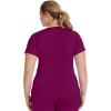 Healing Hands Scrubs for Women Mock Wrap Neck Top 2 Pocket Purple Label Women’s Scrub Top 2172 Jordan(Wine)