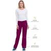 Healing Hands Women’s Scrub Pant Tori Cargo Bottoms with 5 Pockets and 2-Way Stretch Fabric 9133(Wine)