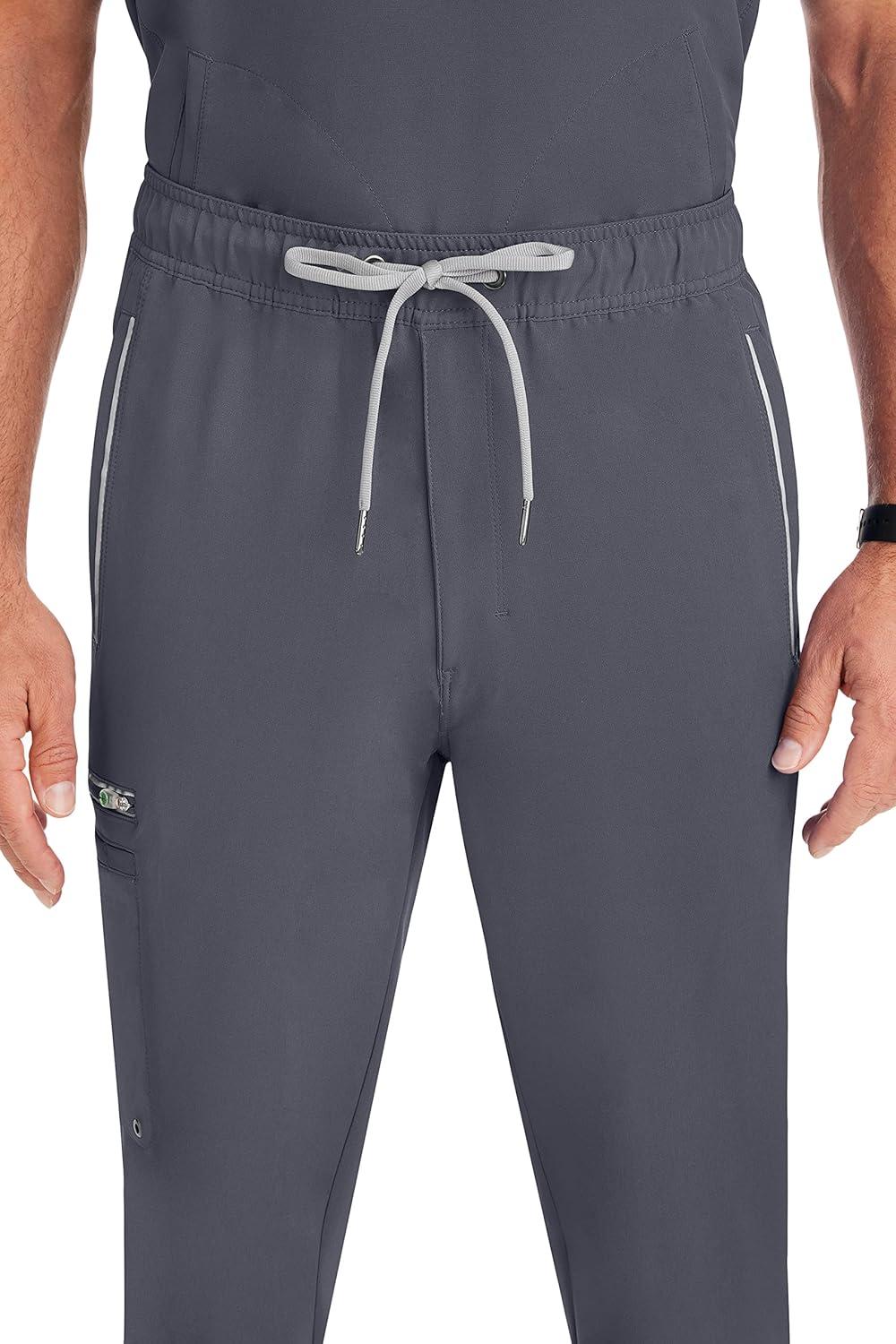 imageHealing Hands 6 Pocket Mens Scrubs Pant HH360 9171 Noah Cargo Scrub Pant for Men Full Elastic with DrawstringPewter
