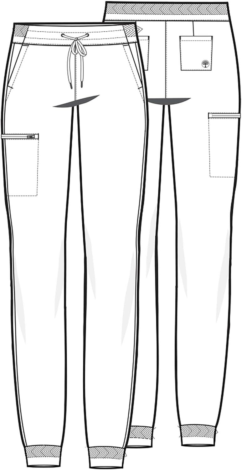 imageHealing Hands Joggers Scrub Pants for Women MidRise Bottoms with Bekah Drawstring HH155Pewter