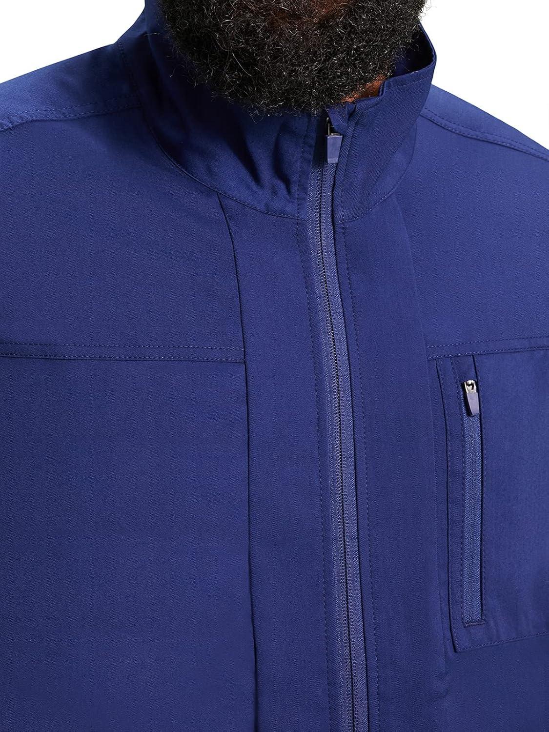 imageHealing Hands Mens Scrub Jacket 6 Pocket Purple Label Scrubs 5530 Jonathan Zip up Jacket for MenNavy