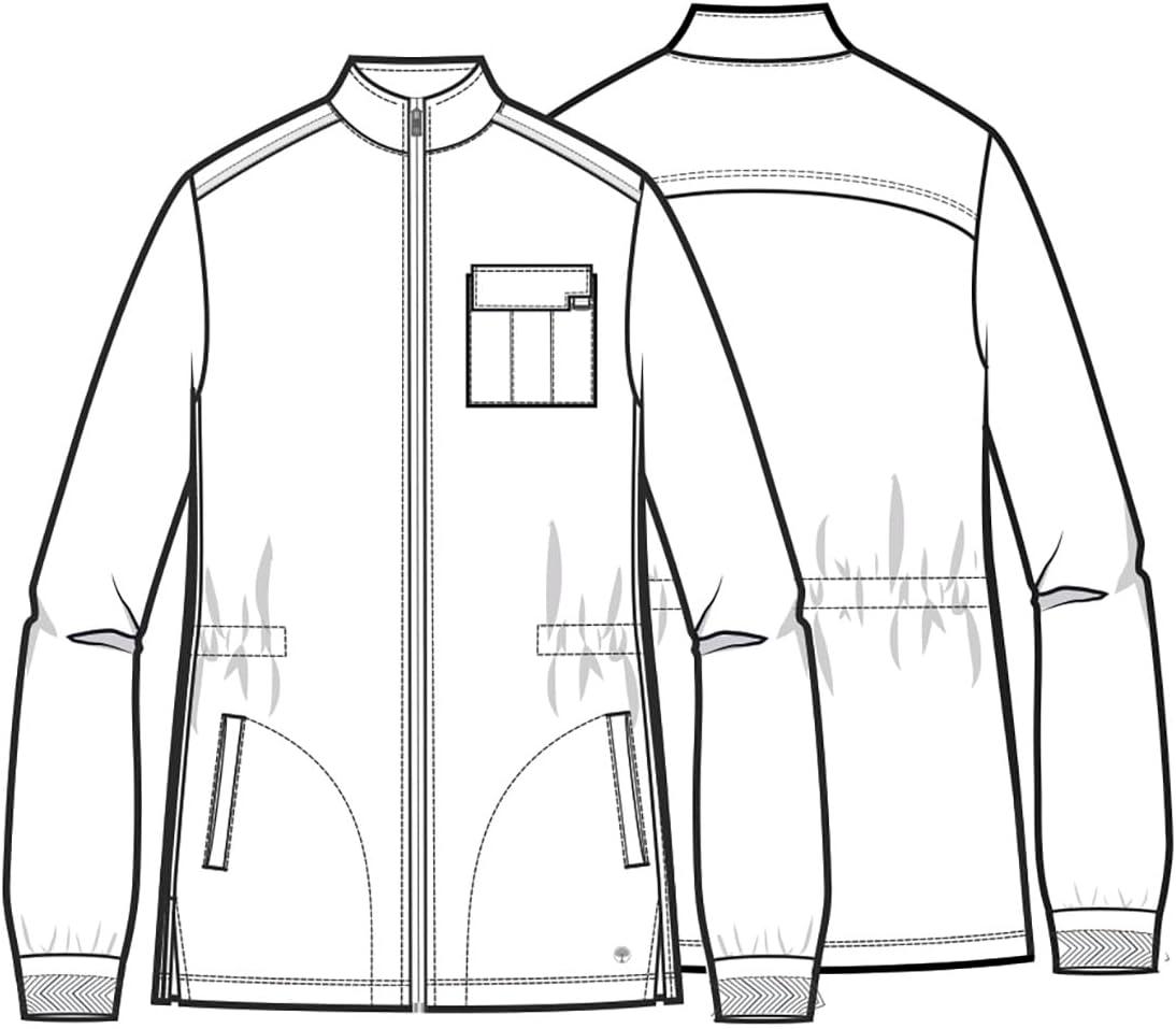 imageHealing Hands Scrub Jacket for Men Zip Front Utility Jacket with 4 Pockets HH361Black