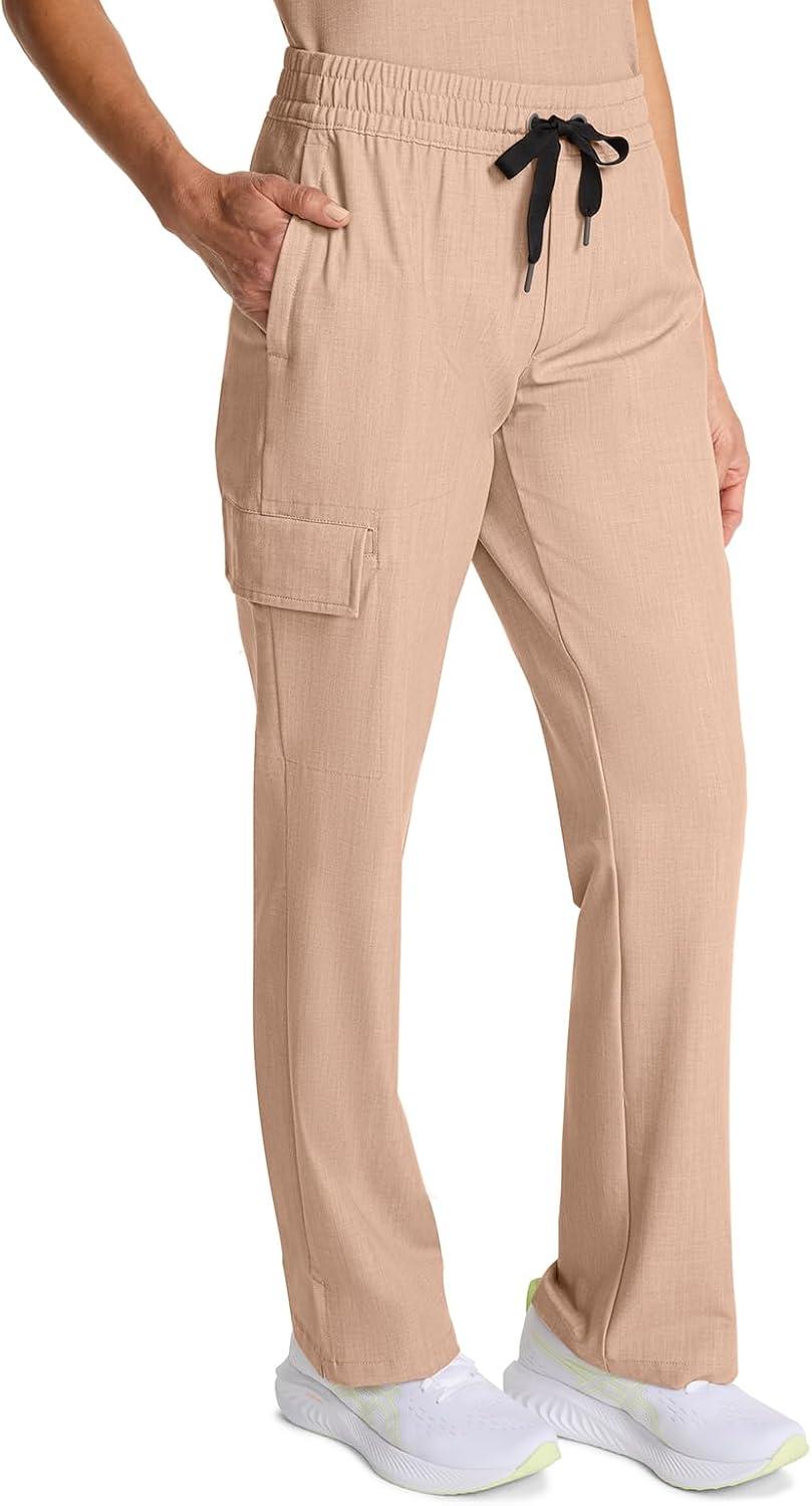 imageHealing Hands Scrubs for Women Medical Pant Drawstring Straight Leg Bottoms HH153Desert Taupe
