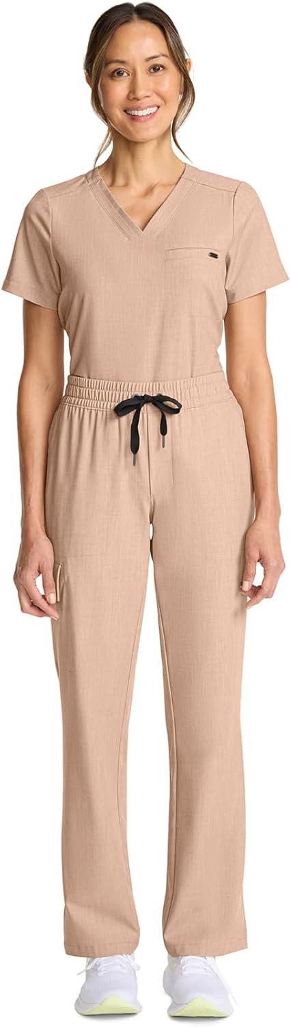 imageHealing Hands Scrubs for Women Medical Pant Drawstring Straight Leg Bottoms HH153Desert Taupe