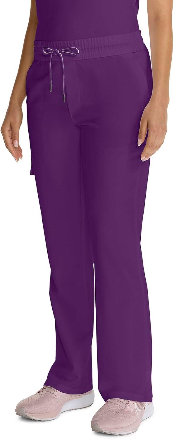 imageHealing Hands Scrubs for Women Medical Pant Drawstring Straight Leg Bottoms HH153Eggplant