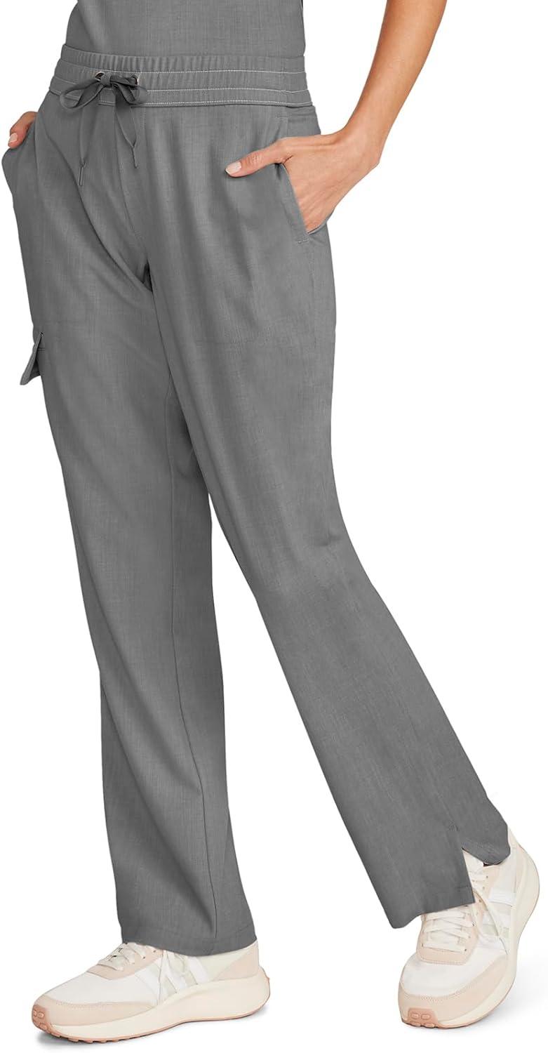 imageHealing Hands Scrubs for Women Medical Pant Drawstring Straight Leg Bottoms HH153Heather Ash