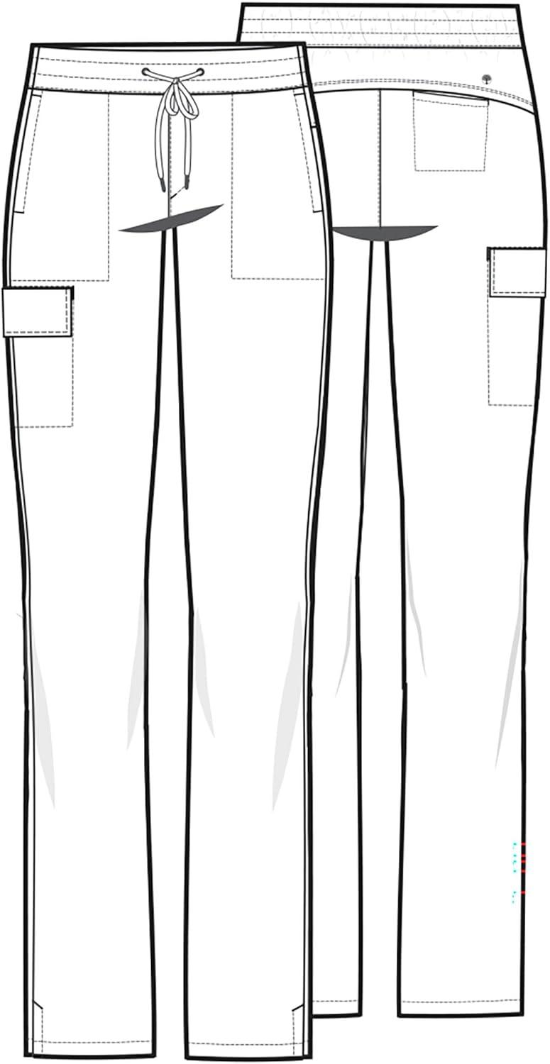 imageHealing Hands Scrubs for Women Medical Pant Drawstring Straight Leg Bottoms HH153Wine