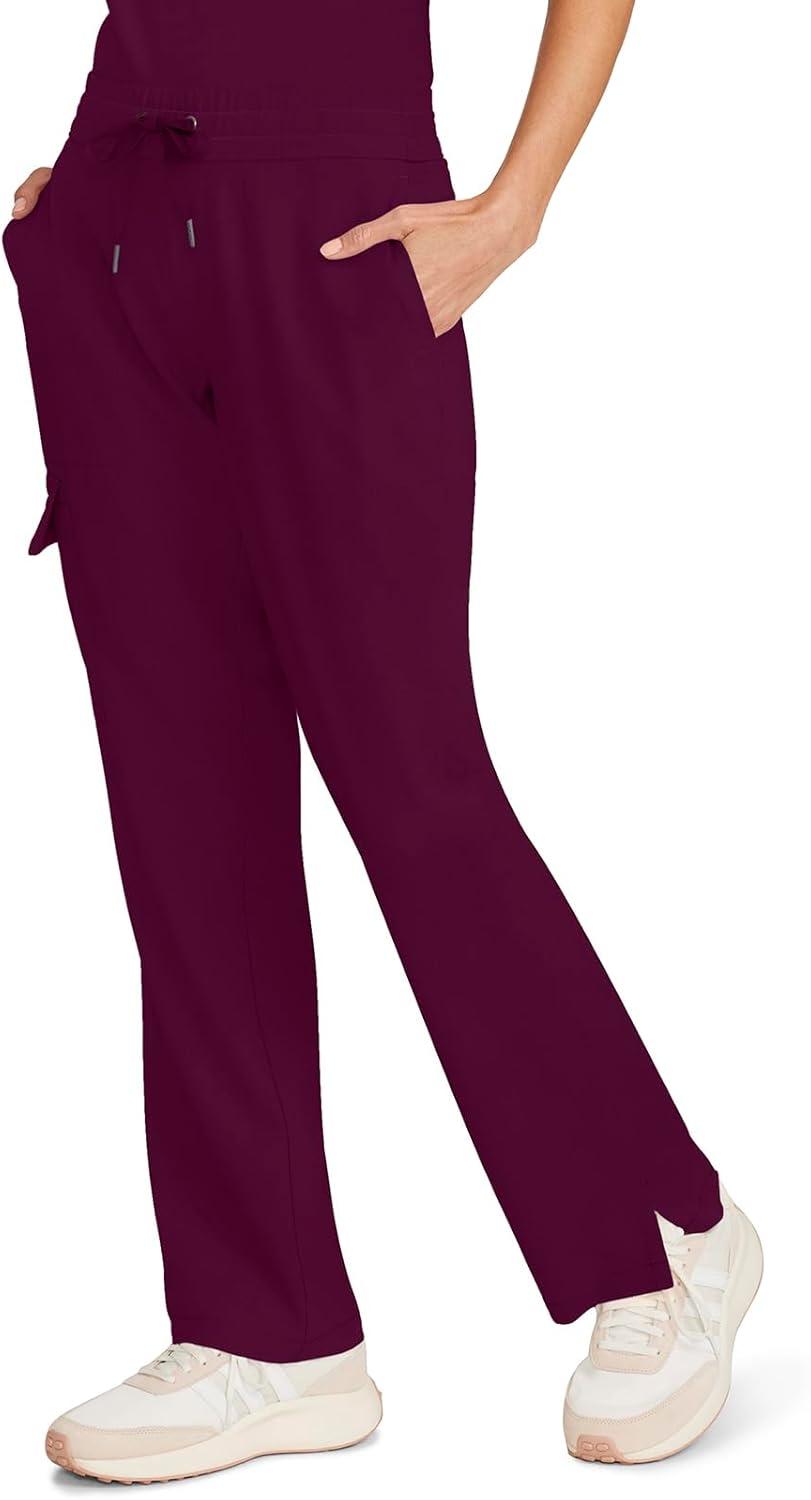 imageHealing Hands Scrubs for Women Medical Pant Drawstring Straight Leg Bottoms HH153Wine