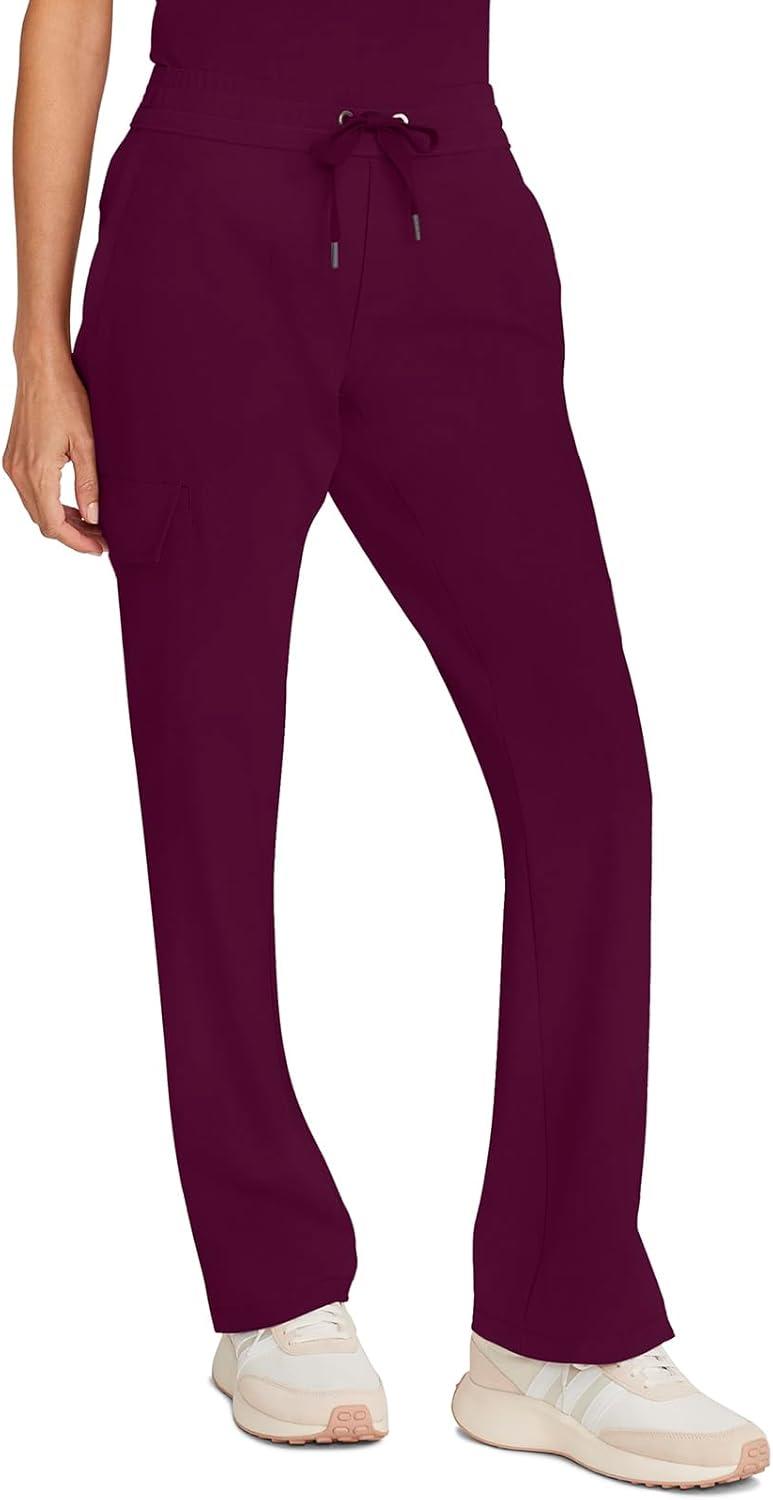 imageHealing Hands Scrubs for Women Medical Pant Drawstring Straight Leg Bottoms HH153Wine