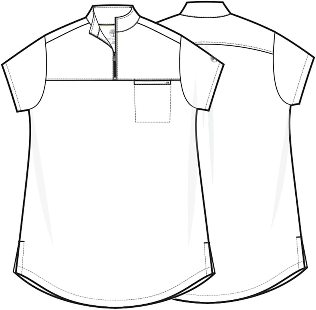 imageHealing Hands Scrubs for Women Scrub Top with Zip Stand Collar 360 Stretch HH752Black