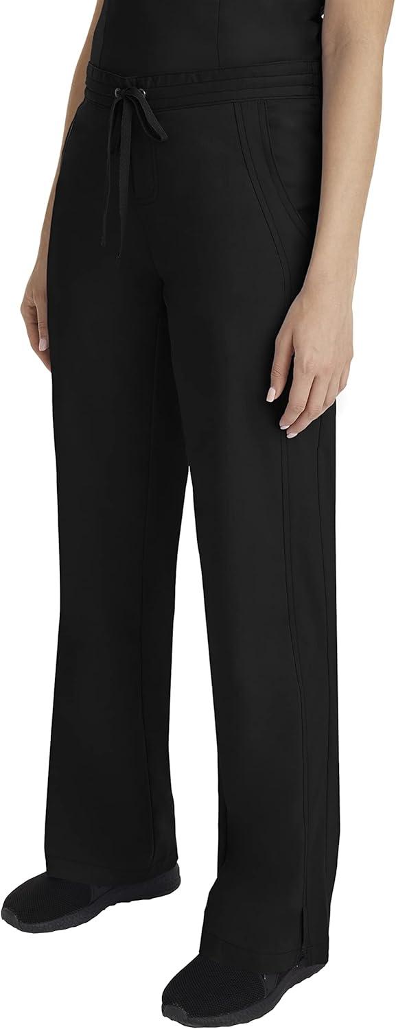 imageHealing Hands Taylor Womens Pants Mid Rise with 2 Pockets ampamp Back Elastic Waistband 9095Black