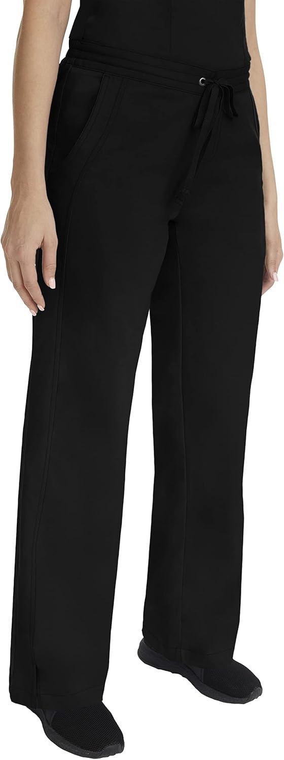 imageHealing Hands Taylor Womens Pants Mid Rise with 2 Pockets ampamp Back Elastic Waistband 9095Black