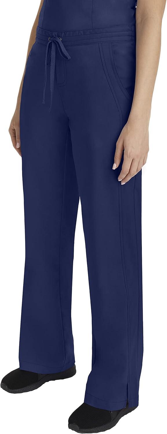 imageHealing Hands Taylor Womens Pants Mid Rise with 2 Pockets ampamp Back Elastic Waistband 9095Navy