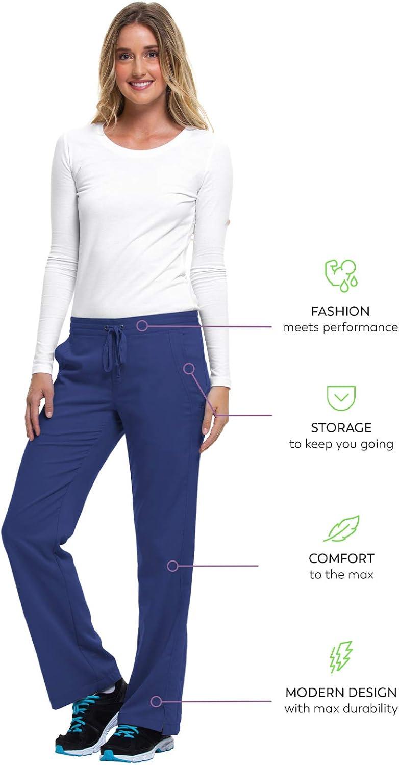 imageHealing Hands Taylor Womens Pants Mid Rise with 2 Pockets ampamp Back Elastic Waistband 9095Navy