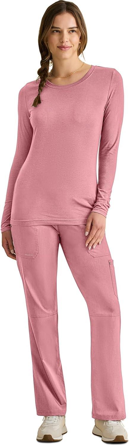 imageHealing Hands Womens Underscrub Soft Knit Melissa Longsleeve Scrub Tee with Breathable ampamp Easy Care Fabric 5047Nectar