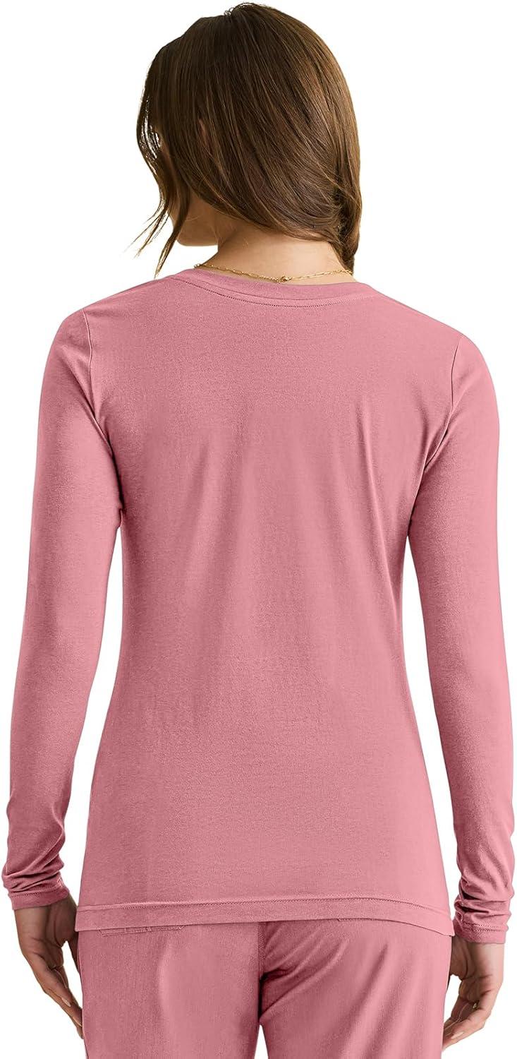 imageHealing Hands Womens Underscrub Soft Knit Melissa Longsleeve Scrub Tee with Breathable ampamp Easy Care Fabric 5047Nectar