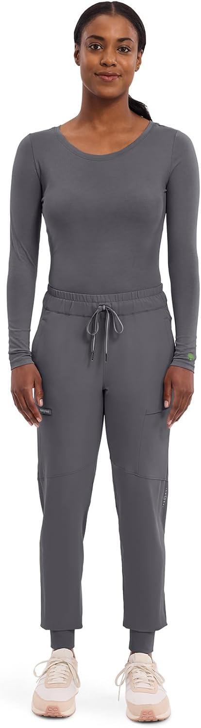 imageHealing Hands Womens Underscrub Soft Knit Melissa Longsleeve Scrub Tee with Breathable ampamp Easy Care Fabric 5047Pewter