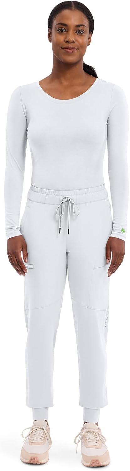 imageHealing Hands Womens Underscrub Soft Knit Melissa Longsleeve Scrub Tee with Breathable ampamp Easy Care Fabric 5047White