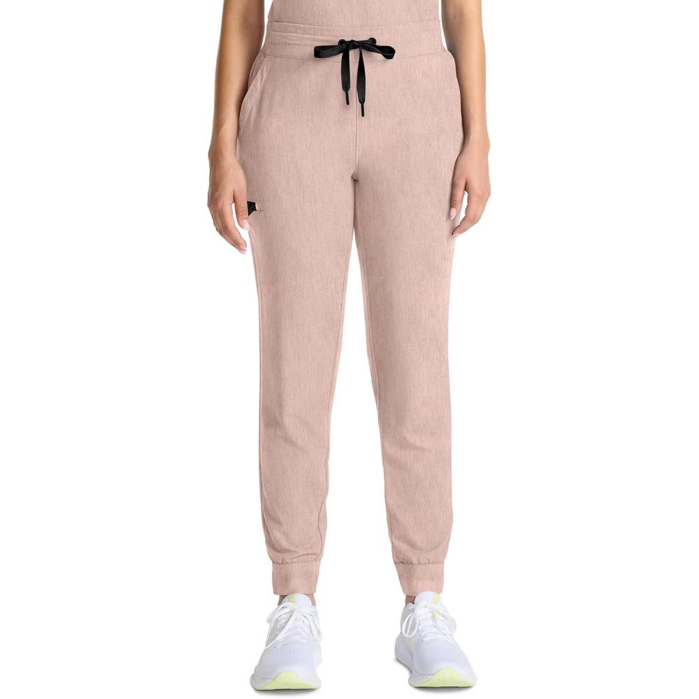 imageHealing Hands Joggers Scrub Pants for Women MidRise Bottoms with Bekah Drawstring HH155Desert Taupe