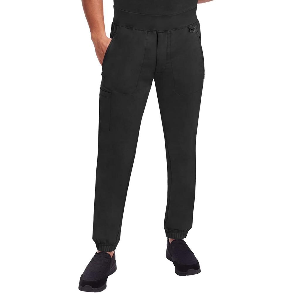 imageHealing Hands Mens Scrub Jogger Pants Dante with 4 Pockets 2Way Stretch and Durable Fabric 9301Black