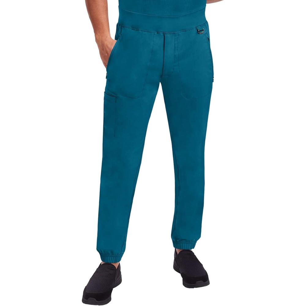imageHealing Hands Mens Scrub Jogger Pants Dante with 4 Pockets 2Way Stretch and Durable Fabric 9301Caribbean