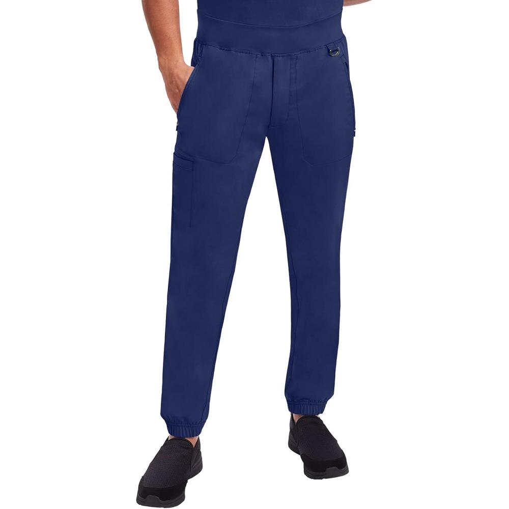 imageHealing Hands Mens Scrub Jogger Pants Dante with 4 Pockets 2Way Stretch and Durable Fabric 9301Navy