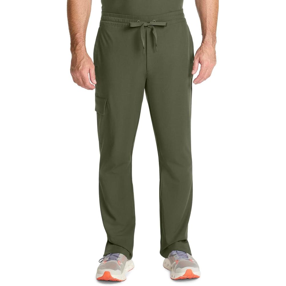 imageHealing Hands Mens Scrubs Zip Fly Drawstring Scrub Pant with 4 Pockets HH154Olive