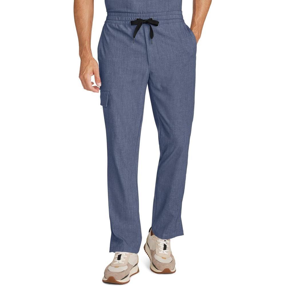 imageHealing Hands Mens Scrubs Zip Fly Drawstring Scrub Pant with 4 Pockets HH154Twilight Blue